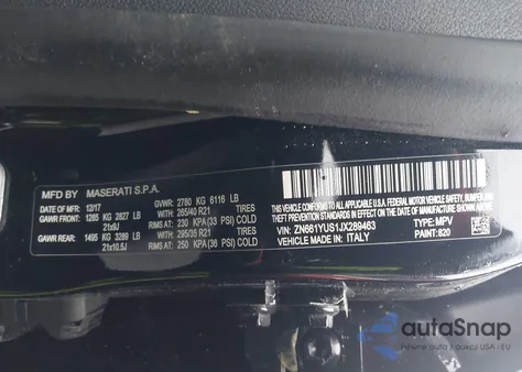 2018 Maserati Levante S Gransport z USA, uszkodzony, nr VIN ZN661YUS1JX289463